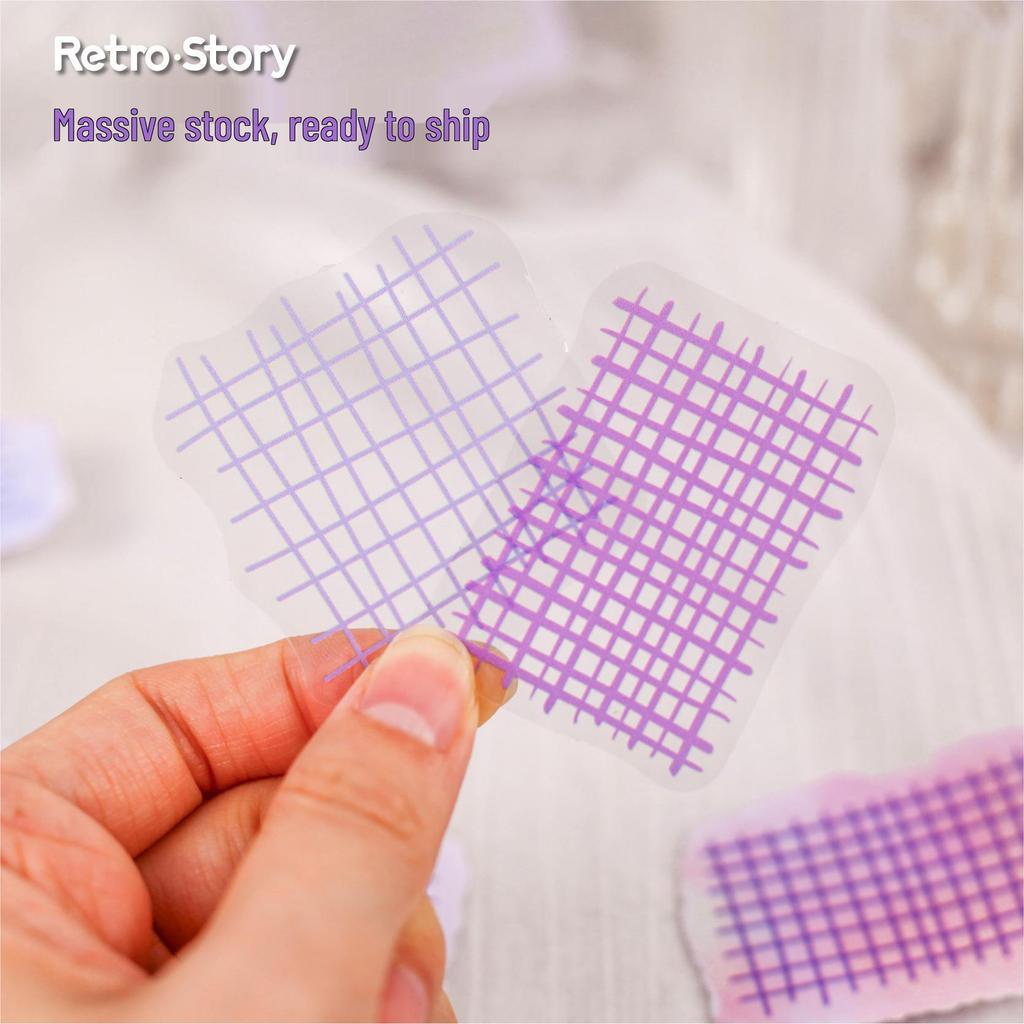Ge Yun Series Retro Story Sticker Pack, Journal DIY Decoration Material, 6 Styles