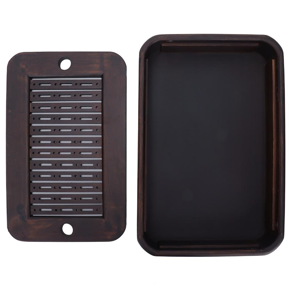 Wood Material Storage Tea Board Rectangular Shape Tea Accessory Tray Bamboo Tea Tray  Household Use