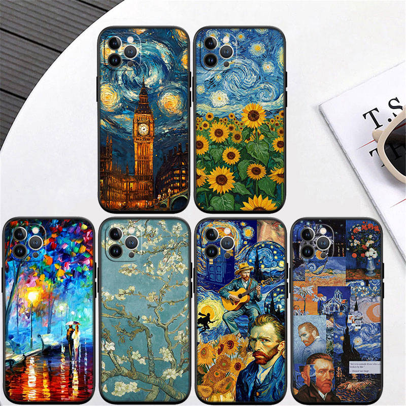 IR27 Starry Night Van Gogh Phone Shell Case for Redmi Note 12 12S 12C 13 13C 13R 14 14S 14R 14C Pro Max Plus A3 A3X A4 A5 11A 13X