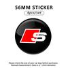 4pcs 56mm Car Emblem Wheel Hub Center Cap Stickers For Audi TT RS3 RS4 RS5 RS6 RS7 RS8 Quattro SLINE RS