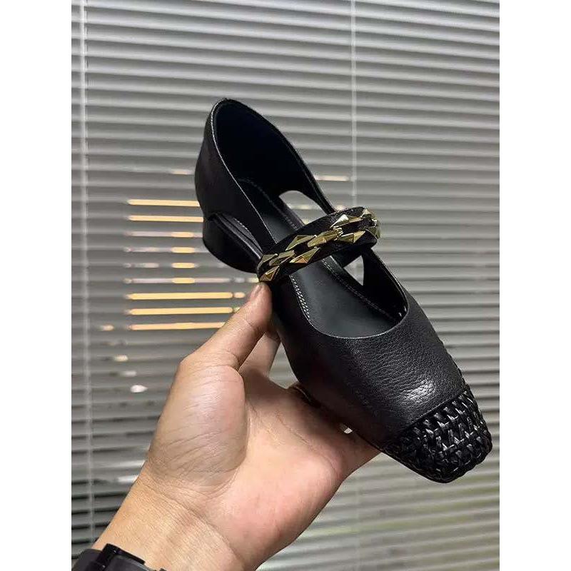 

Summer new metal sequined bag head drag small round head shallow mouth word with low heel outer wear single shoes 40 чёрный