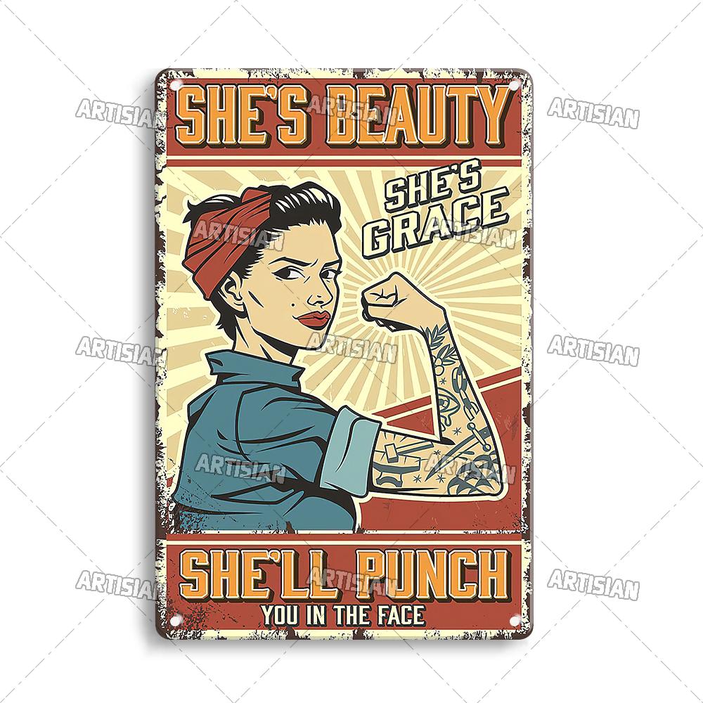 Artisian Tattoo Retro Metal Poster Job Tin Plaque Hobby Decorative Plate Wall Decor Garage Bar Pub Club Hotel Cafe Kitchen Home