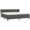 3131100 vidaXL Divan Bed and Mattress Dark Grey 200x200cm Velvet