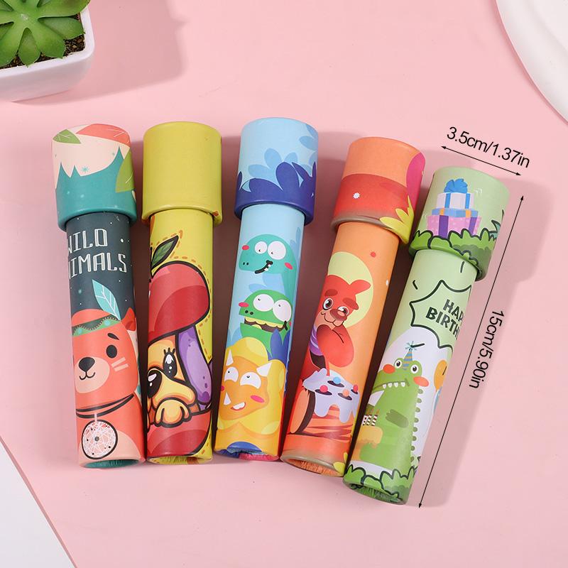 5/10pcs Cartoon Rotating Kaleidoscope for Kids Birthday Party Favors Educational Toy Pinata Fillers School Prizes Baby Shower