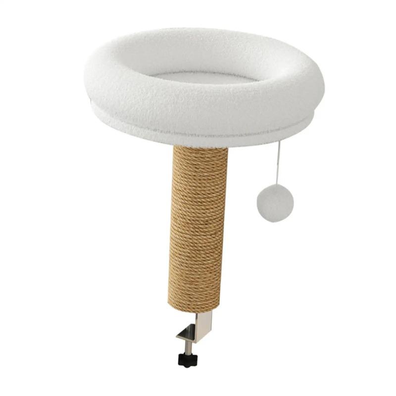Cat Desk Bed for Home Office Space Saving Soft Pet Bed Elevated Cat Perch