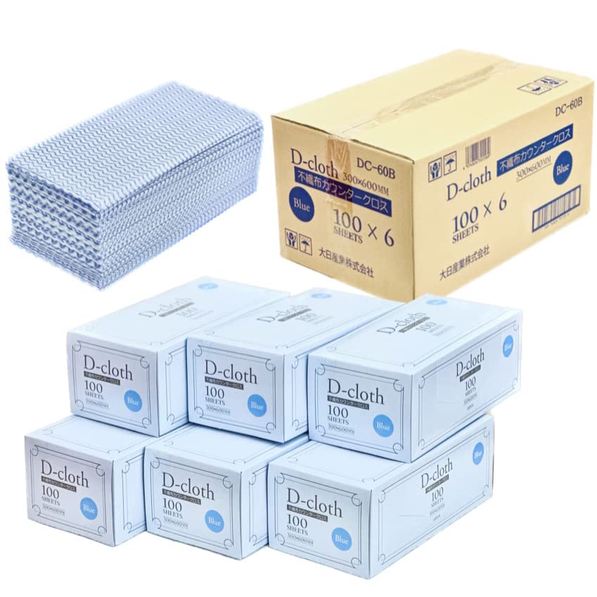 

Dainichi Sangyo Нетканый прилавок Доступен в 4 больших 30 x 60 Одноразовый Моющийся для дома и коммерческого использования 15 100 600 D-Cloth Ткань, Цвета, Размер, синий