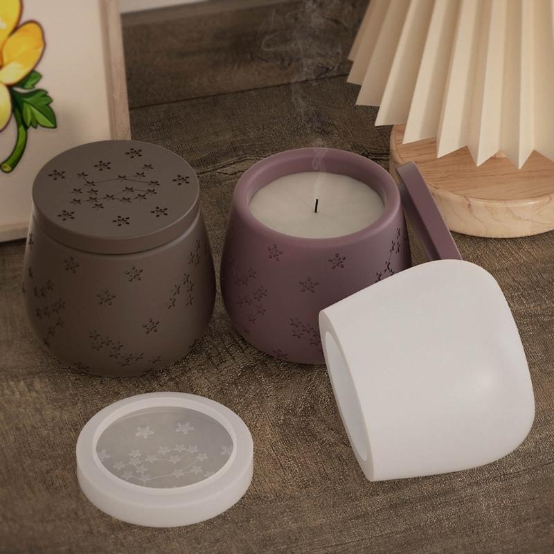 Elegant Storage Jar Mould Jewelry Organizer Silicone Mold Concrete Plaster Storage Box Molds for Organizing Enthusiasts