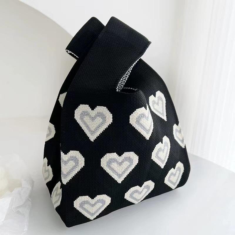 Knitted bag, gift bag, souvenir gift, woven bag, gift bag, fashion wrist bag, handbag, women's bucket bag.