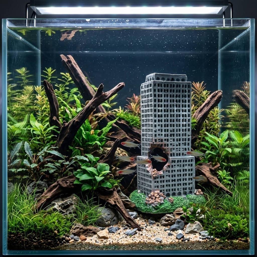 Building Ruins Aquarium Decoration Ornament for