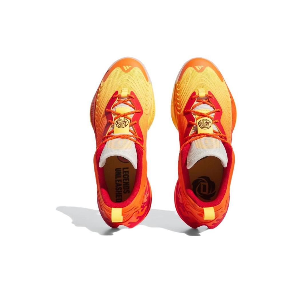 Adidas D Rose Son Of Chi 3.0 Round Toe Lace-Up Low Top Basketball Shoes Men Sneakers Orange Red IF3827