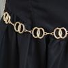 Double Women Metal Ring Waist Chain Summer Stylish Jewelry Chain Accessory