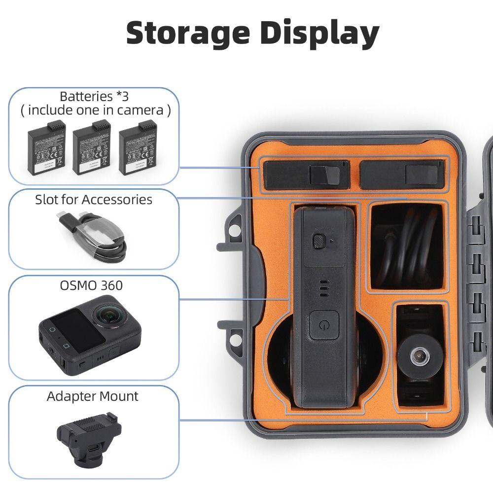 Hard Shell Storage Box For DJI Osmo 360 Waterproof Protective Outdoor Travel Carrying Case For DJI Osmo 360 Camera Accessories