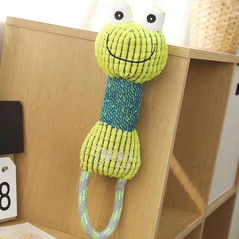 Durable Squeaky Plush Dog Toys: Bite-Proof Corduroy Toys for Puppies & Adult Dogs