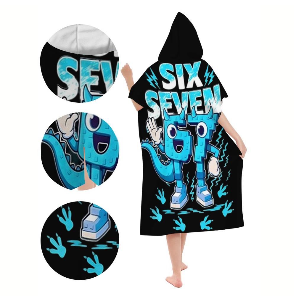 1 Stück Pixel-Stil 67 Strandtuch Bademantel Strandtuch, Flachdruck, Street Fashion Design, Leicht Weich Schnelltrocknend Sand