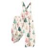 Women's Summer Overalls Floral Print Vintage Jumpsuit (Non-Adjustable Straps)
