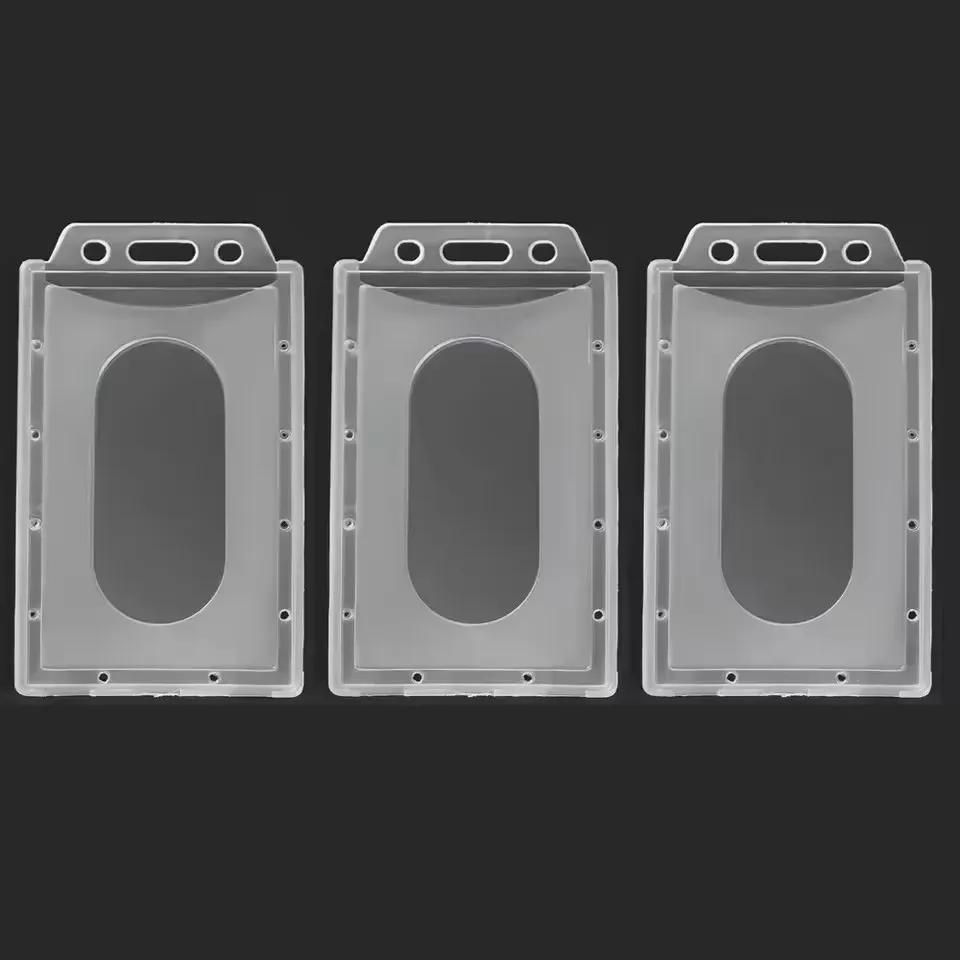 20/10/5/1PCS Transparent Frosted ID Tag Name Badge Holder Premium Clear Plastic Card Sleeve for Nurse Staff Card Protector