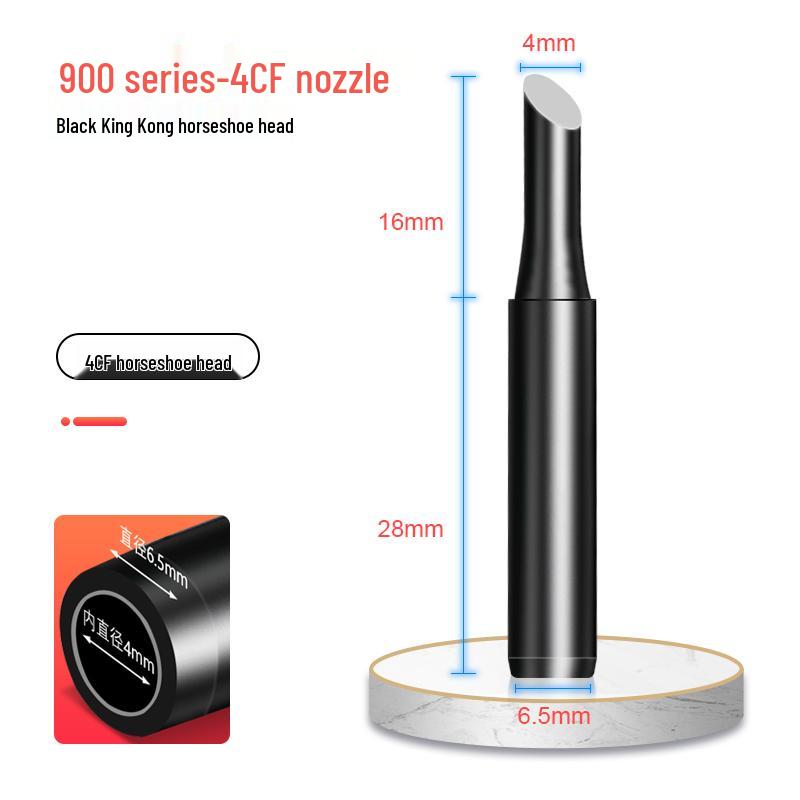 Black Gold Steel 936 Universal Soldering Iron Tip for 937 Stations: Pointed, Horseshoe, Knife Head Styles.