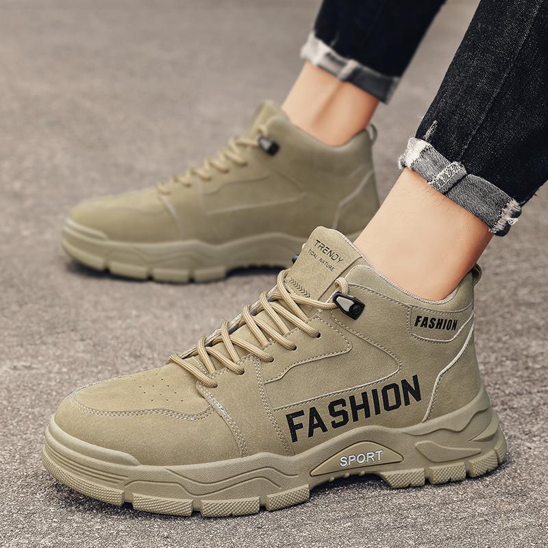 Martin boots autumn outdoor mountaineering sports and leisure boots retro heightening platform middle help labor protection shoes