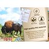Toymany Simulation American Bison Wildlife Animal Model Toy Mini Figures Dolls Action Figurines Toys for Children Gift Cake Deco