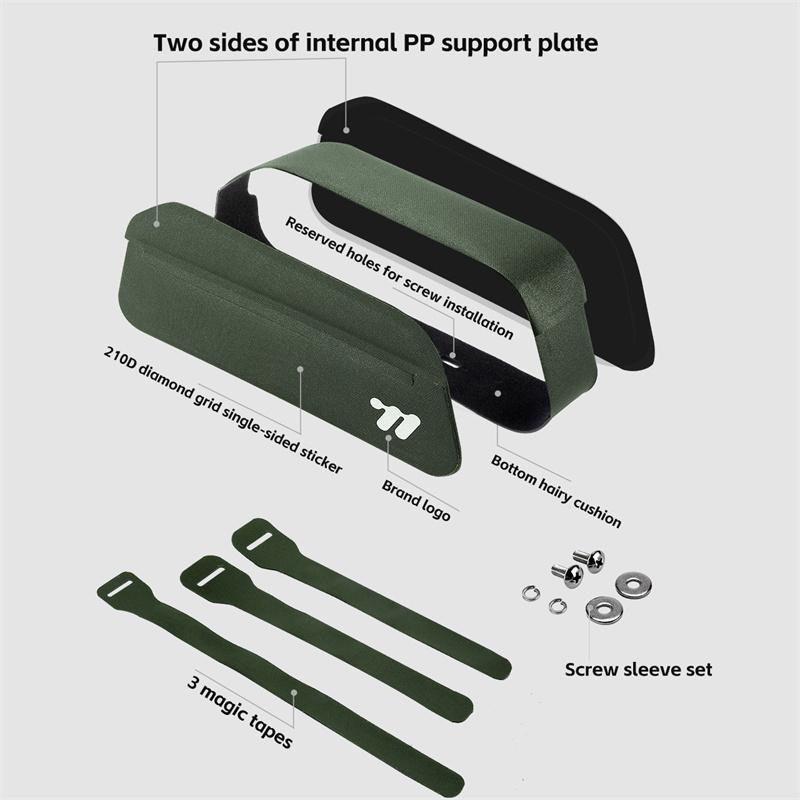 WEST BIKING Bicycle Magnetic Lid Top Tube Bag With Bolts Mounted & Straps MTB Road Bike Waterproof  Front Frame Structured Bag