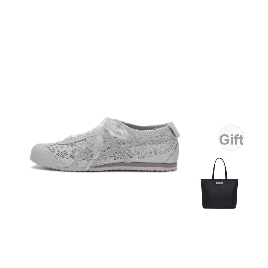ONITSUKA TIGER Mexico 66 Fabric Trendy Versatile Non-Slip Casual Shoes Unisex Sneaker Light-Gray 1183C563-020