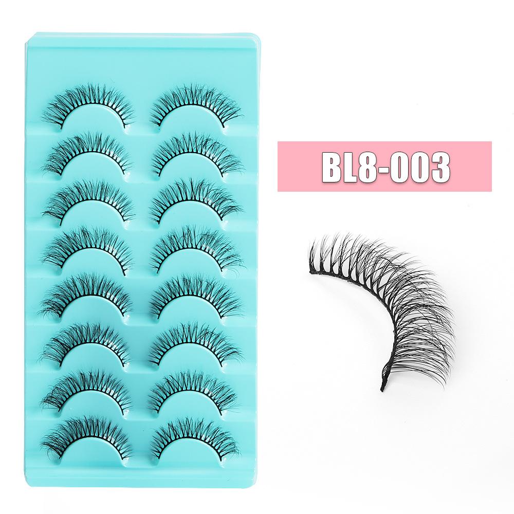 Man-Made Fiber False Eyelashes Multi-Layer Simulation Short Daily Eyelashes