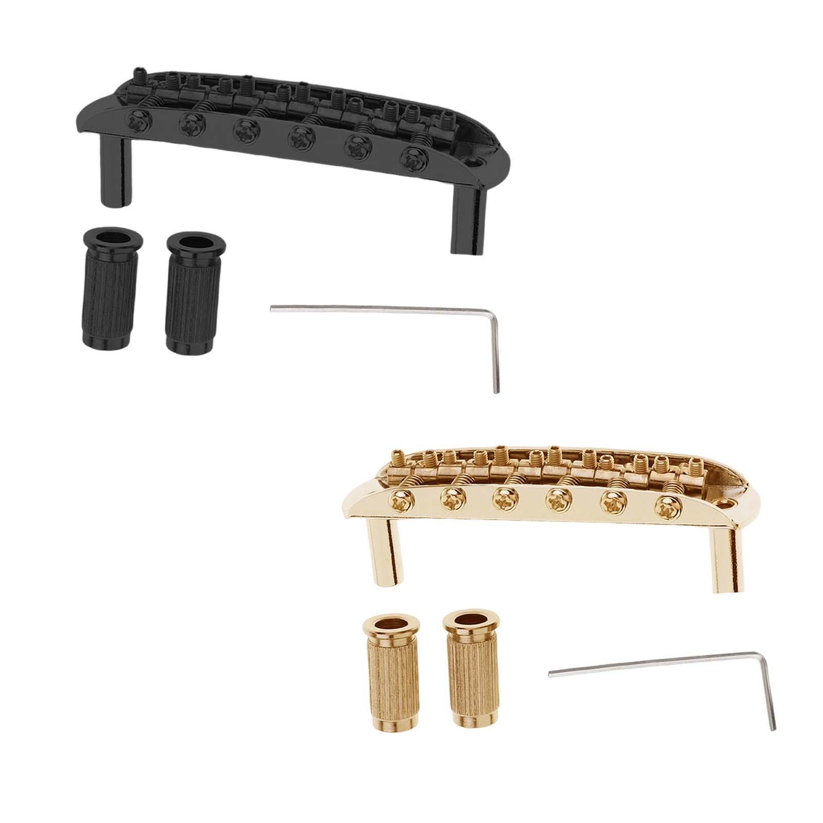 Professional Guitar Saddle Bridge Assembly for Electric Guitar Parts argento