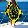 1pc B-BVB Beach Towel, Beach and Seaside Swimming Pool Equipment, Fashion Pattern, Rectangular, Travel Essentials