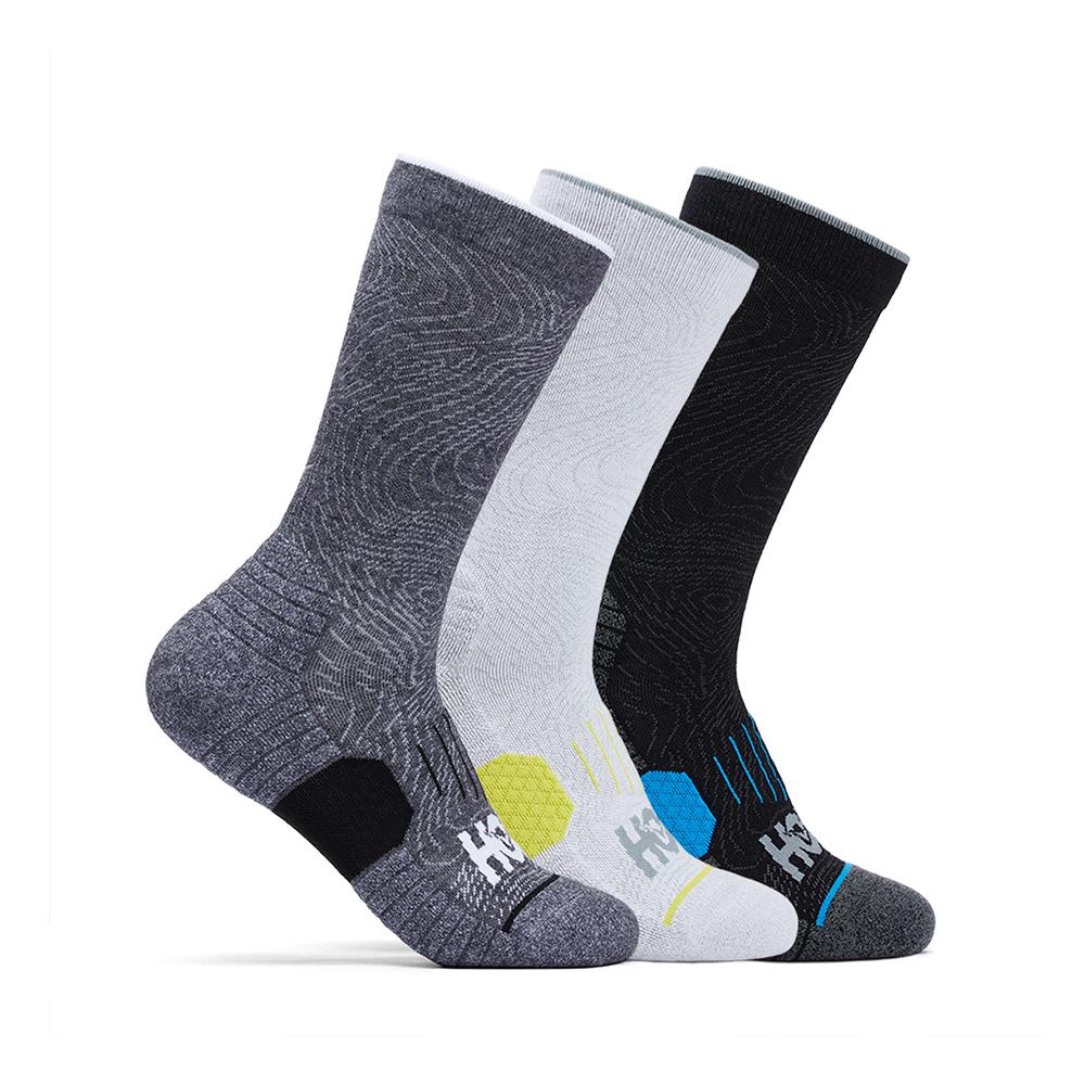 [hoka] Unisex Crew Run Socks 3 Pack 1122931-WBGR S