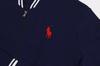Polo Ralph Lauren Cotton Jersey Track Jacket with Back Size XXL Men's Full-Zip Logo, Navy, (Product Code 01020115)