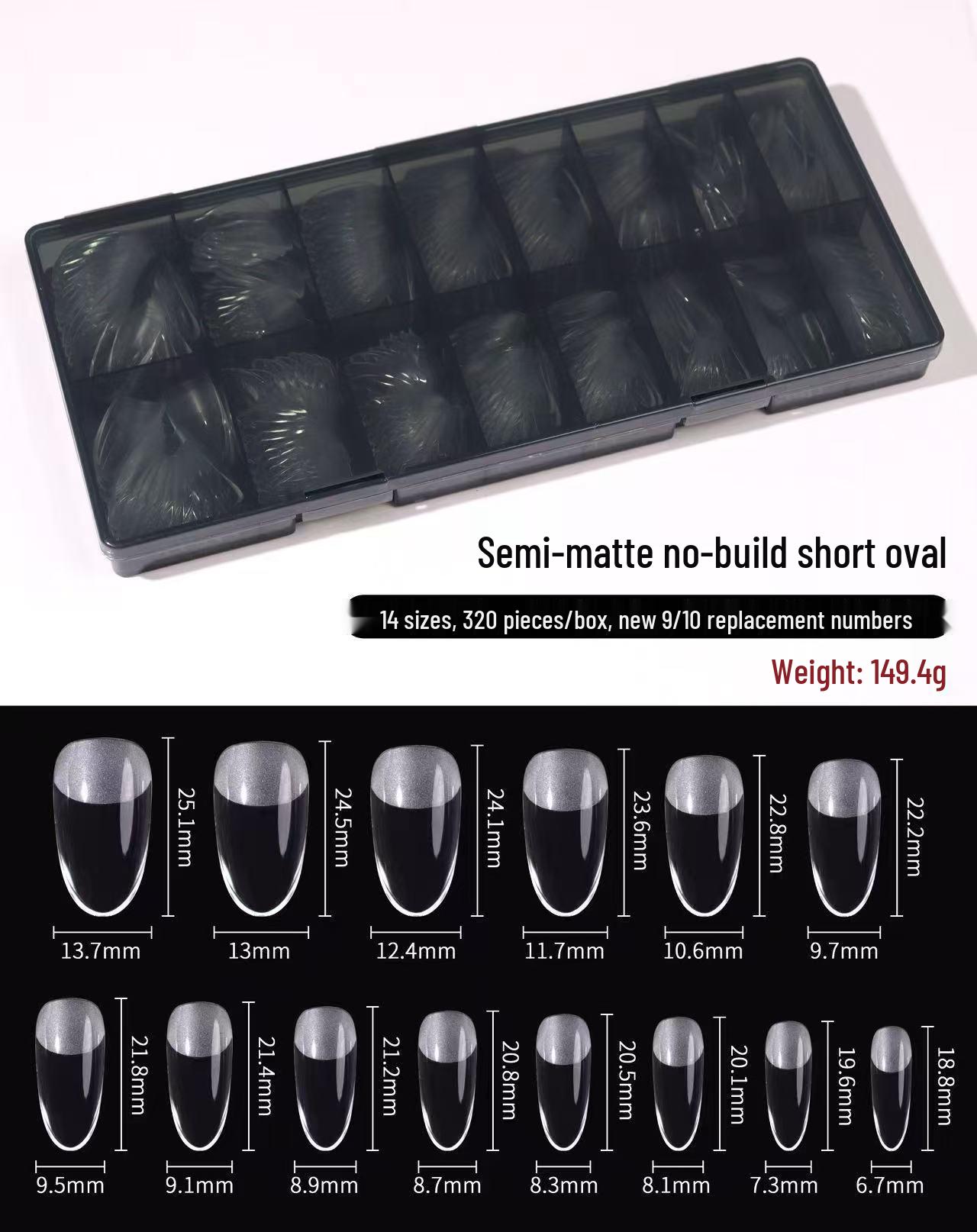 

Seamless High-Transparency Nail Art Tips: No-Build, No-Grind, Oval Almond Stickers