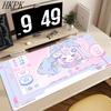 Anime Kawaii Girls PC Gaming Mouse Pad Pink Computer Office Large Gamer Non-slip Keyboard Expansion Pads Natural Rubber Mats Xxl