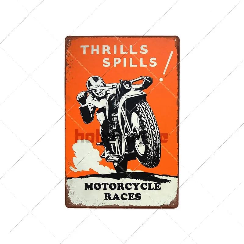 TT Isle Of Man Metal Poster Retro Vintage Tin Signs Motorcycle Races Plaque Wall Plate Pub Bar Garage Home Decor 20x30cm