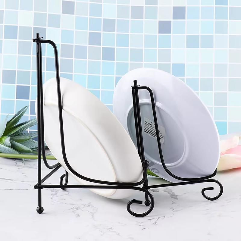 Black Sliver Iron Easel Display Stand Book Holder Photo Pedestal Bowl Dish Frame Picture Plate Rack Easel Crafts Bracket