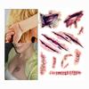 Havilah 2 Pcs Halloween Terror Wound Realistic Scratches Injury Scar Temporary Tattoo Sticker