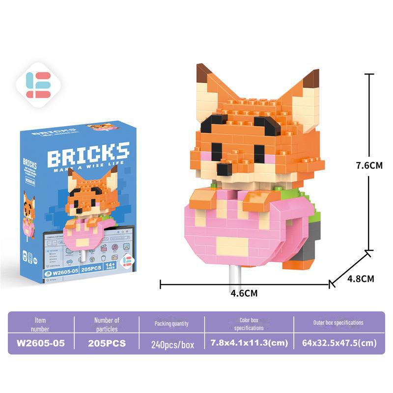 Guochao Chinese Mahjong Diamond Particle Building Blocks - Children's Educational Set