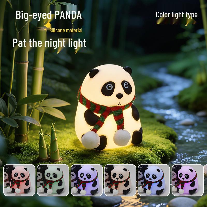 

Panda Silicone Night Light: Baby Feeding Eye Protection Bedside Lamp & Sleep Companion. 1W