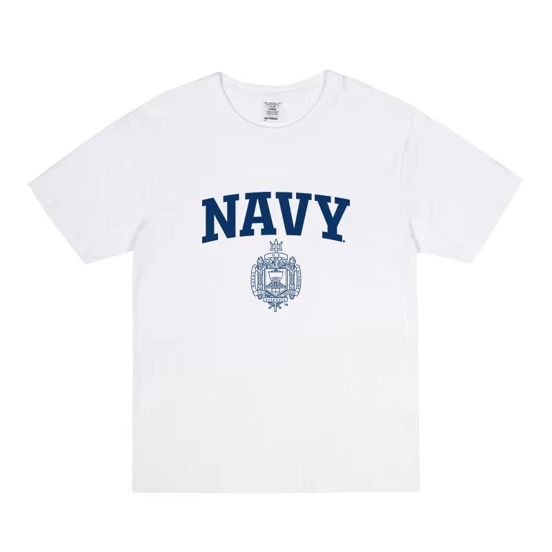 American Naval Academy Short-sleeved Men's Clothing American Retro Military