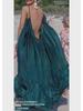 Spot 8078 Umstands-Strandkleid: Europäischer und amerikanischer Stil, sexy ärmelloses Swing-Sommerkleid für Damen