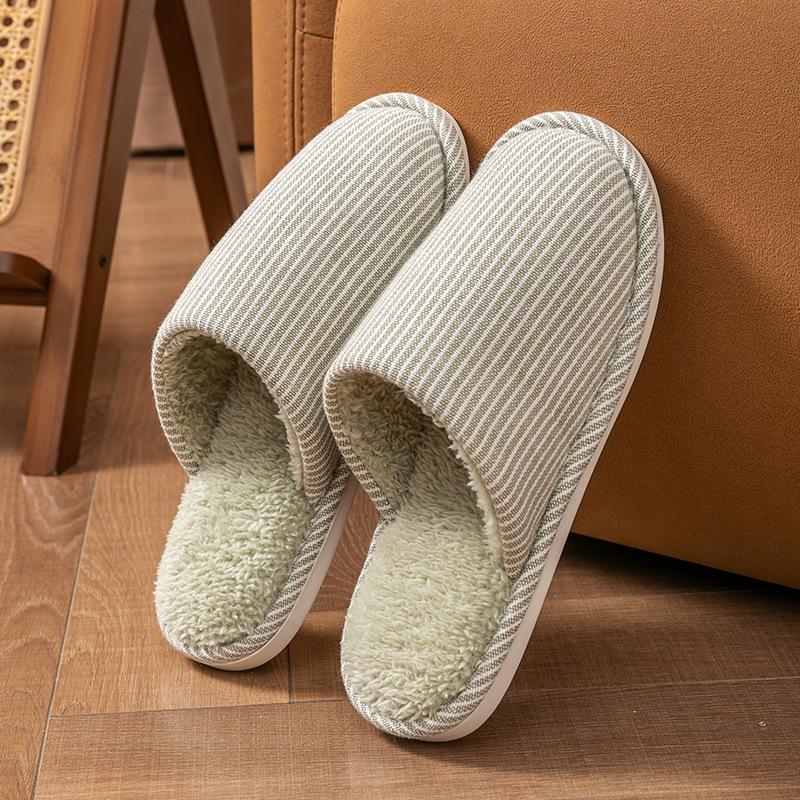 Men's and Women's Winter Indoor Non-Slip Plush Cotton Slippers