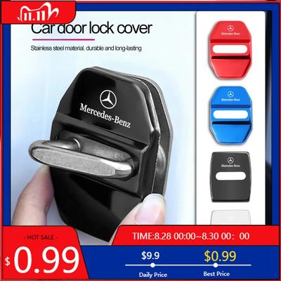 GLC GLB 4 Pièces Alliage de Titane Cache de Protection de Serrure de Porte de Voiture Pour Mercedes Benz AMG W206 W204 W205 W212 W213 W221 W222 W223 W251 W