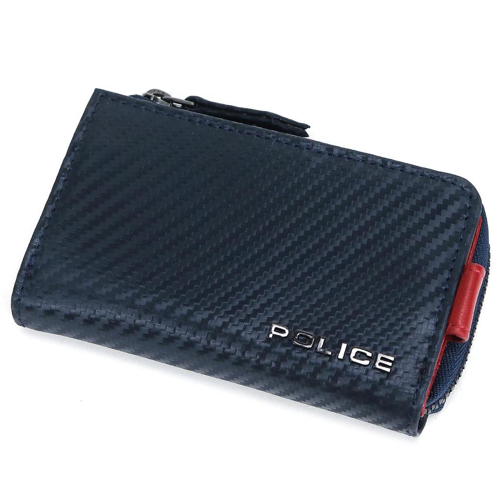 Key case 5 rows with coin purse Lucente 2 Navy [POLICE] PA-70805
