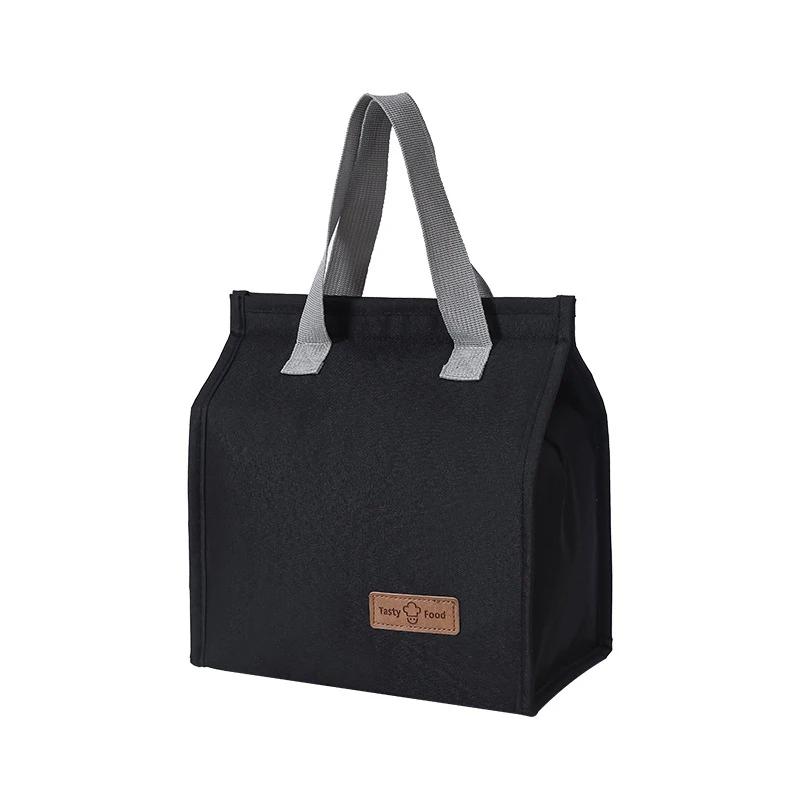 Travel Thermal Insulation Lunch Box Storage Bag Handbag Solid Color Multifunctional Kid School Lunch Bags Picnic Food Pouch 2070₽