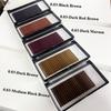 Custom Logo Matte Brown Cashmere Lash Extension Soft Color Volume Lash Trays Individual Color Eyelash Extension Supplies
