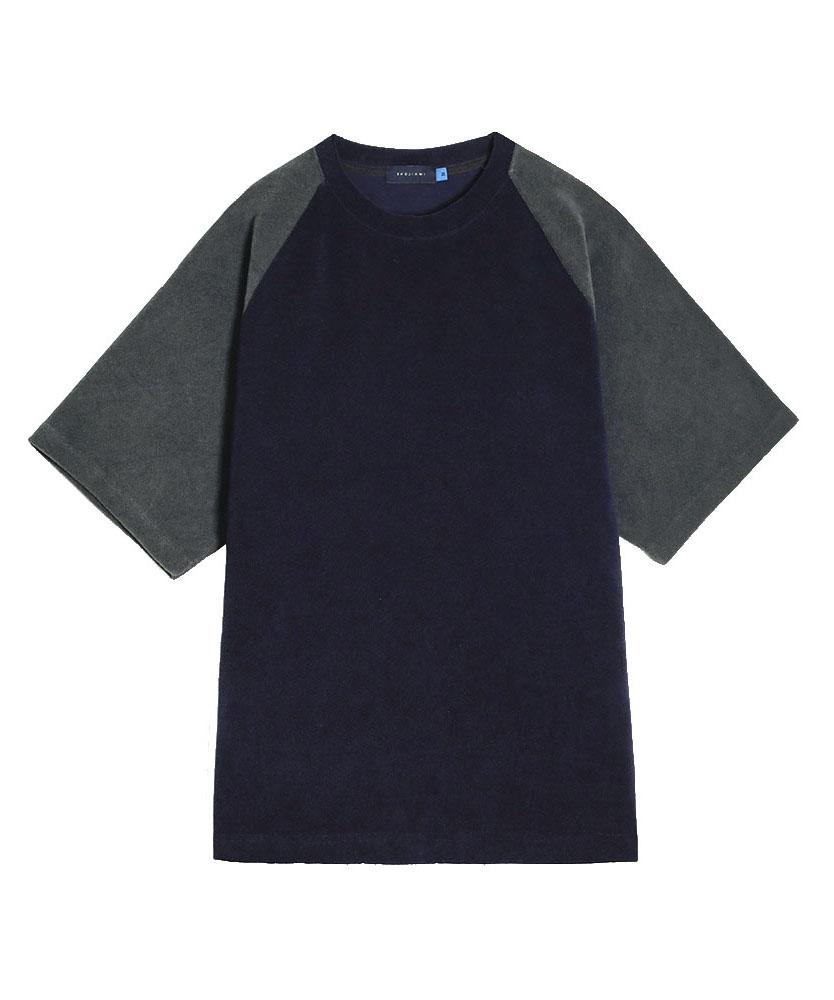 Shoji Ami Terry Raglan Sleeve T-Shirt Navy Navy/L