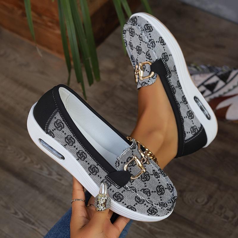 Модные женские повседневные туфли на толстой подошве 2024 весна и осень дизайнерские — фото 6