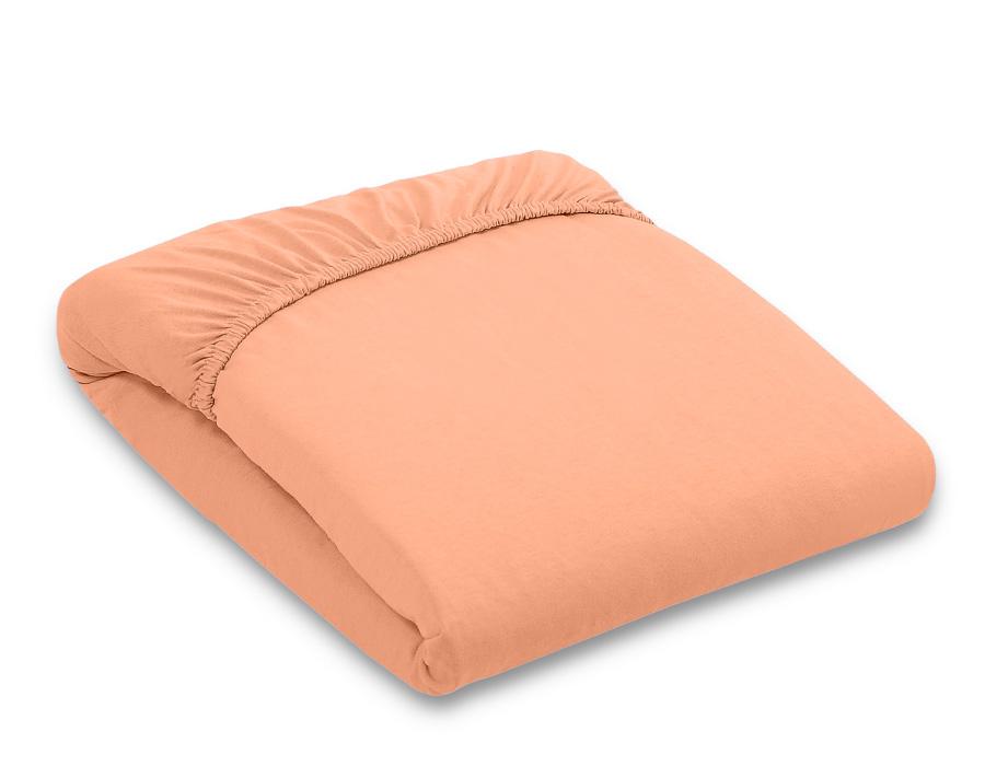 Jersey cotton fitted sheet for a 120x60cm crib - peach