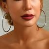 Women All Match Crystal Huge Ear Hoop Earrings