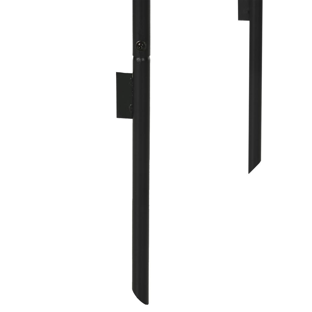 Garden Arch, Rose Arch, Climbing Arch, Rose Trellis, Metal, Black, 1.40 x 0.40 x 2.40 m