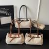 Commuter Shoulder Bag Contrast Color Tote Bag Women's Large Capacity Underarm Bag